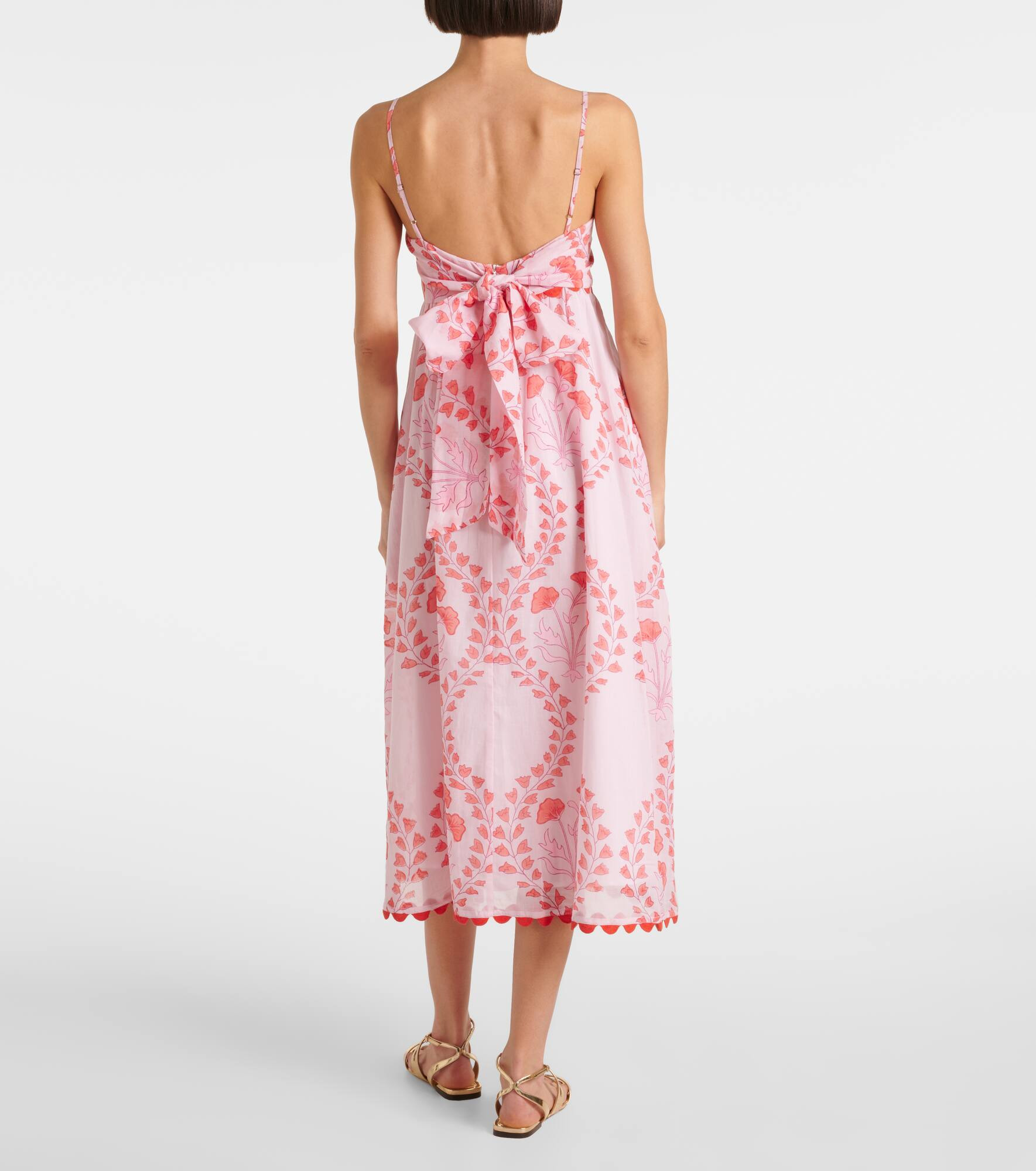 Printed cotton midi dress - 3