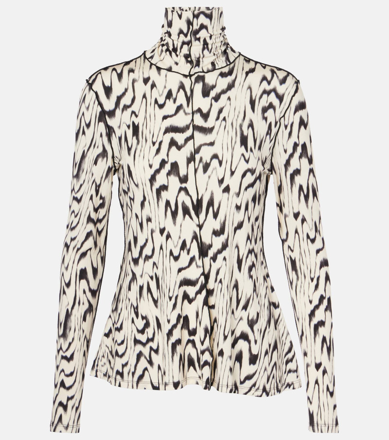 White Label Audrey printed jersey turtleneck top 1