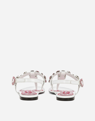 Dolce & Gabbana Patent leather thong sandals outlook
