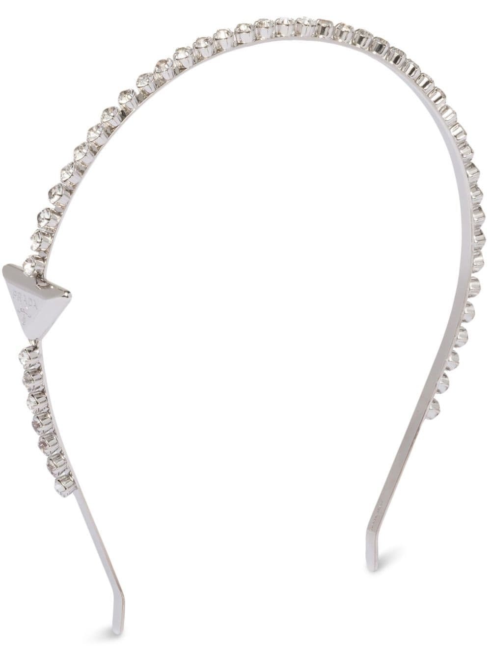 rhinestone-embellished headband - 1