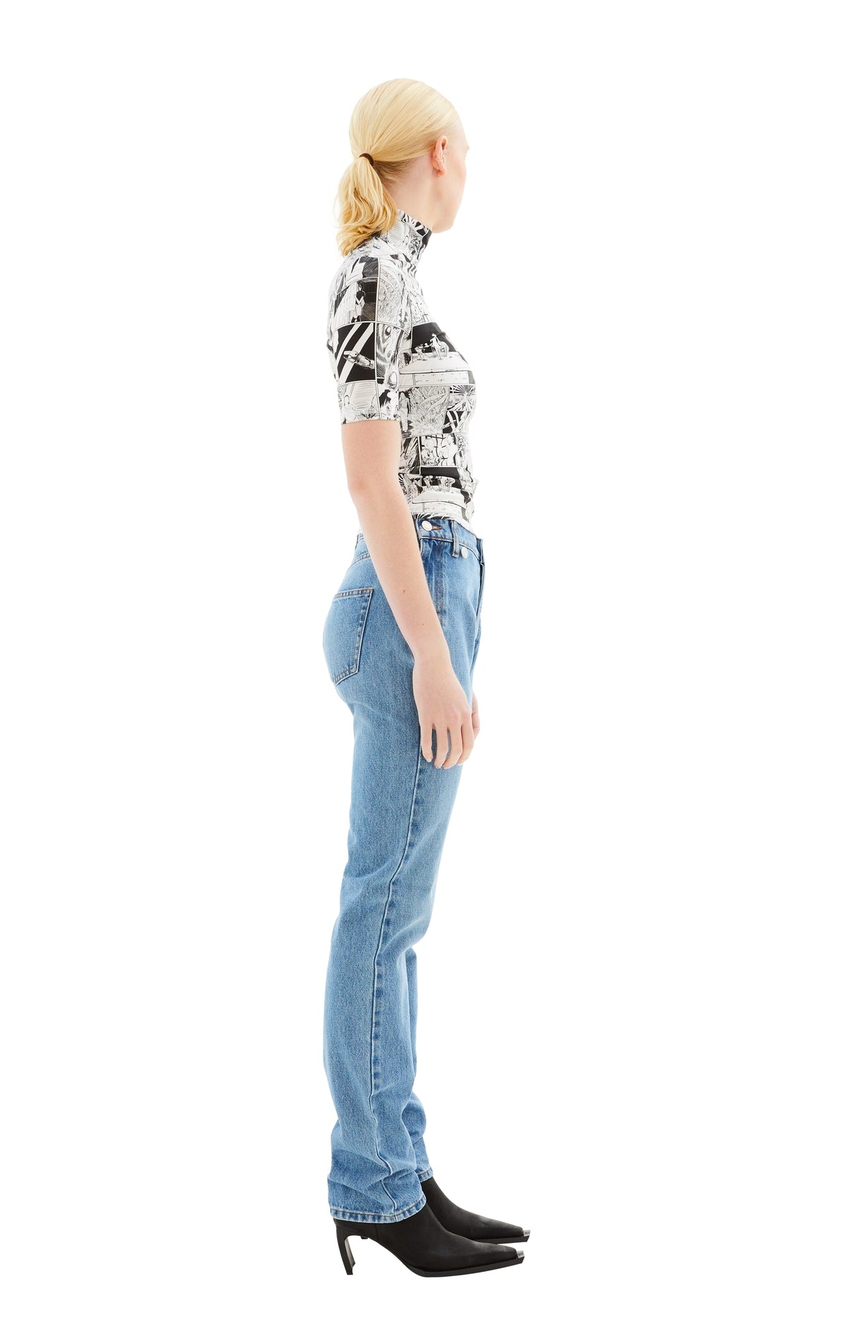 OPEN HIP JEANS (WASHED BLUE) - 3