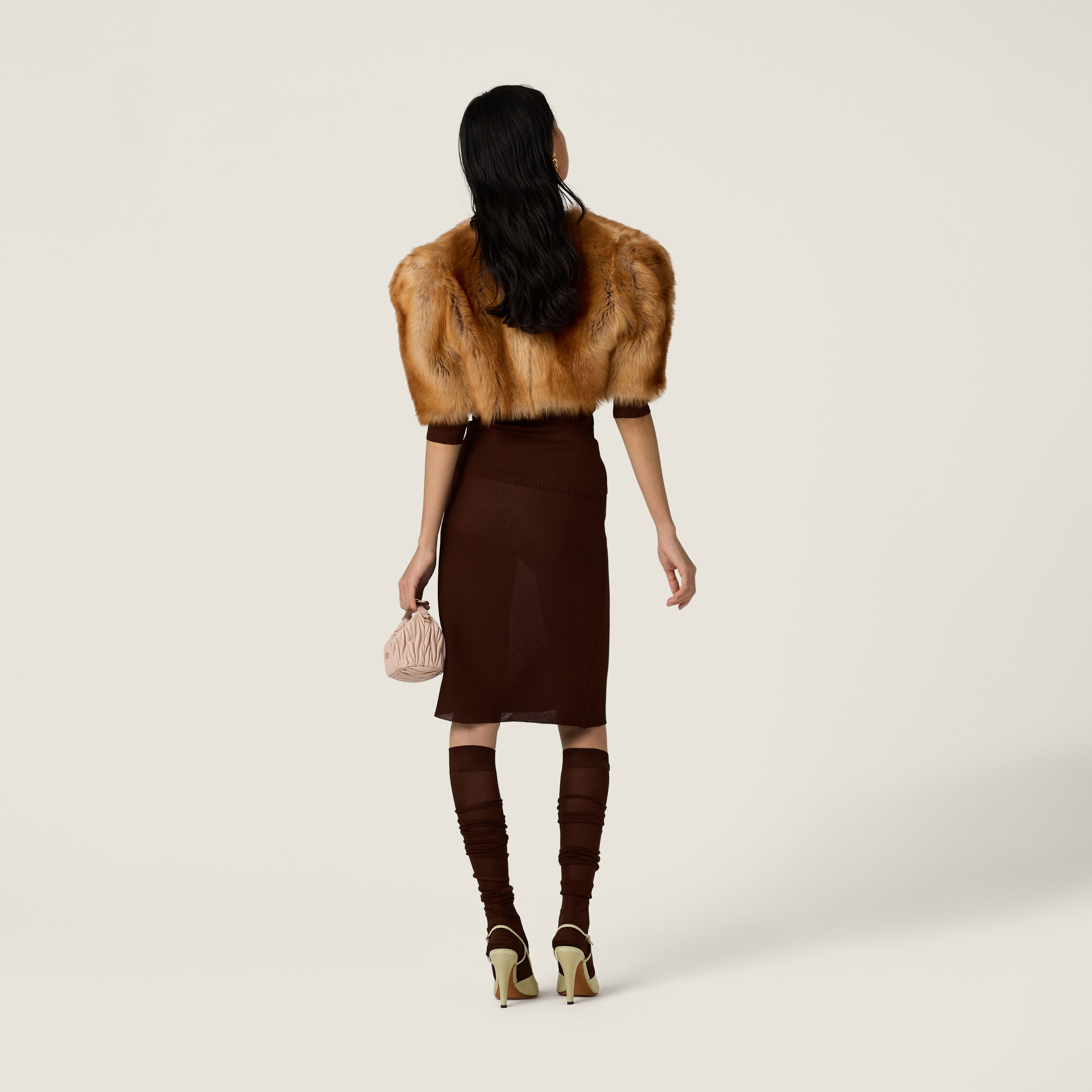 Shearling fur bolero jacket - 3