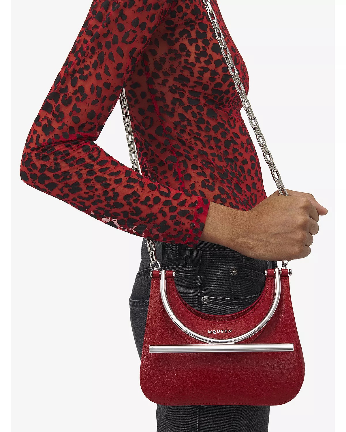 Cross Bar Leather Mini Bag - 2