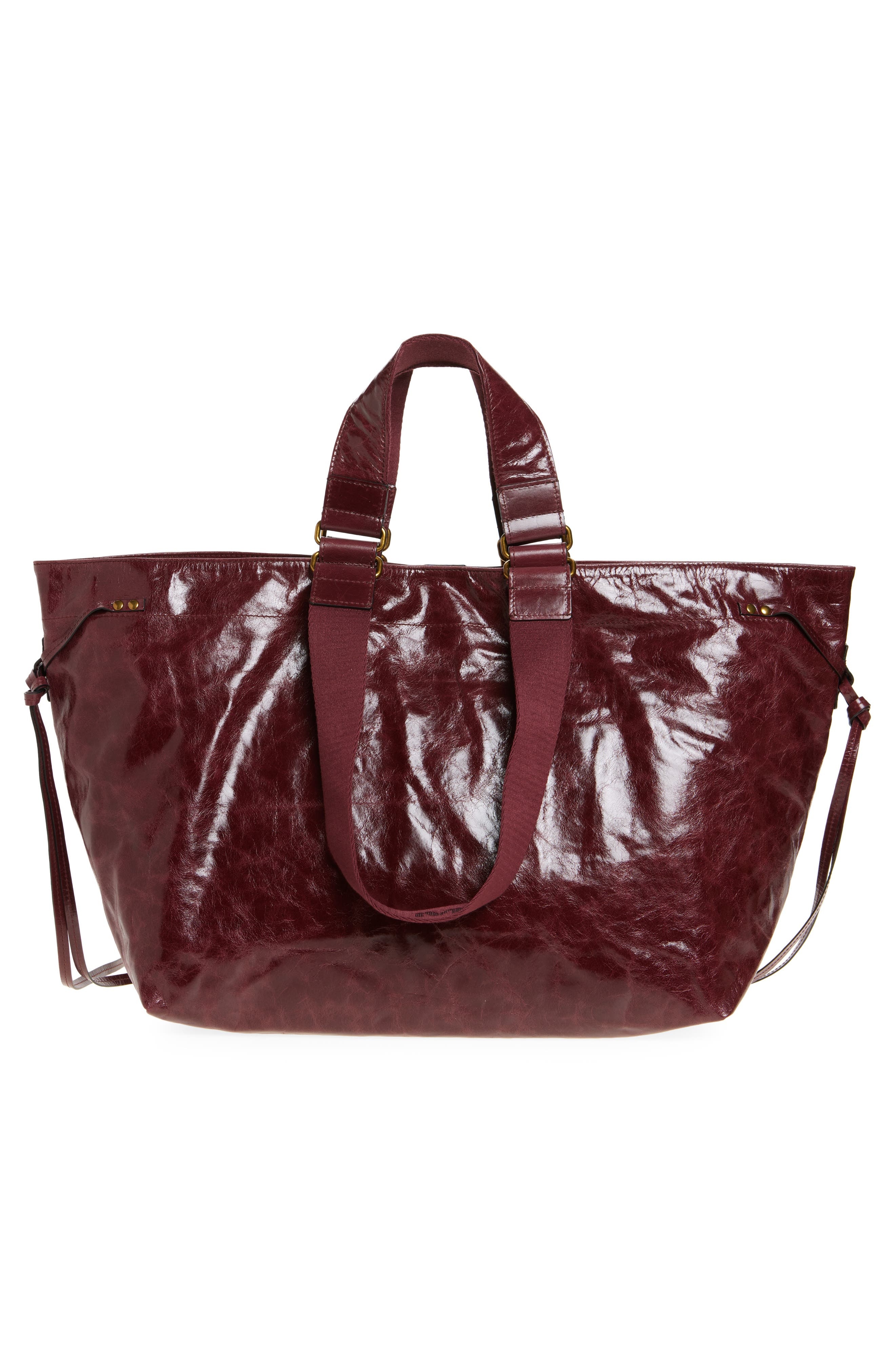 Isabel Marant Wardy Leather Shopper Tote in Grapefruit at Nordstrom - 4