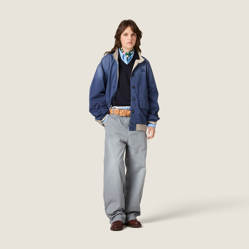 Miu Miu Garment-dyed twill pants outlook
