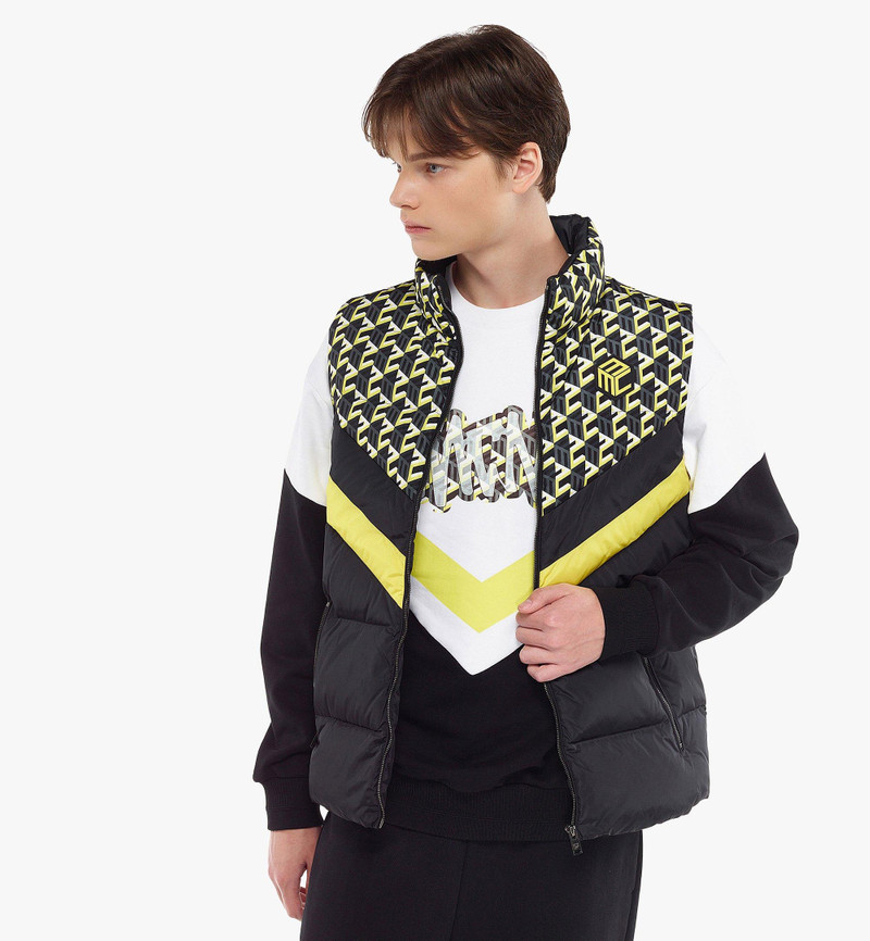 MCM Men’s Cubic Monogram Down Vest in ECONYL® outlook