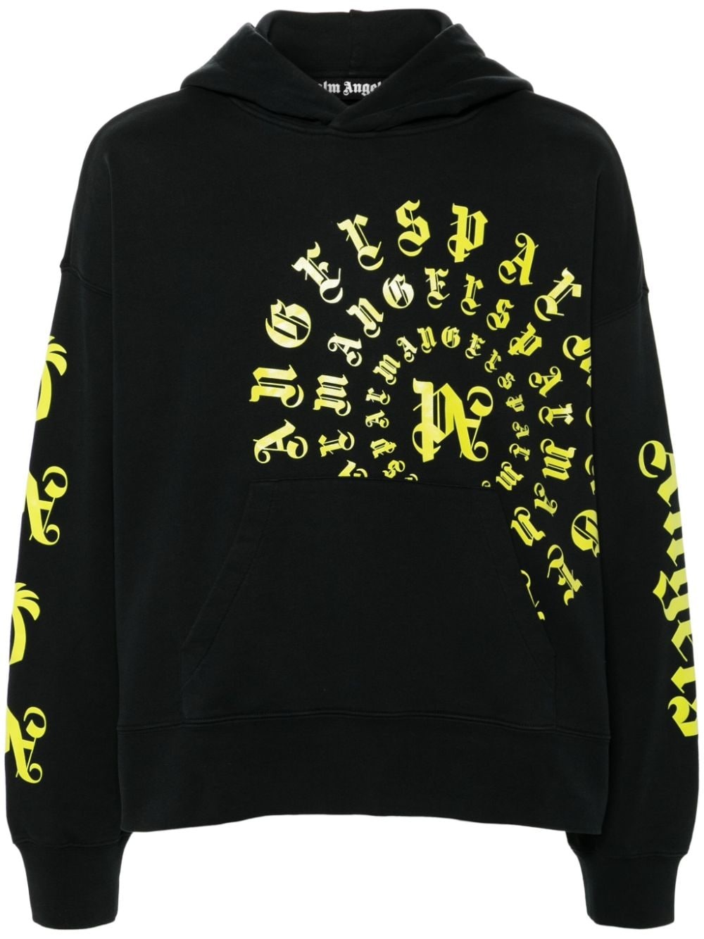 logo-print cotton hoodie - 1