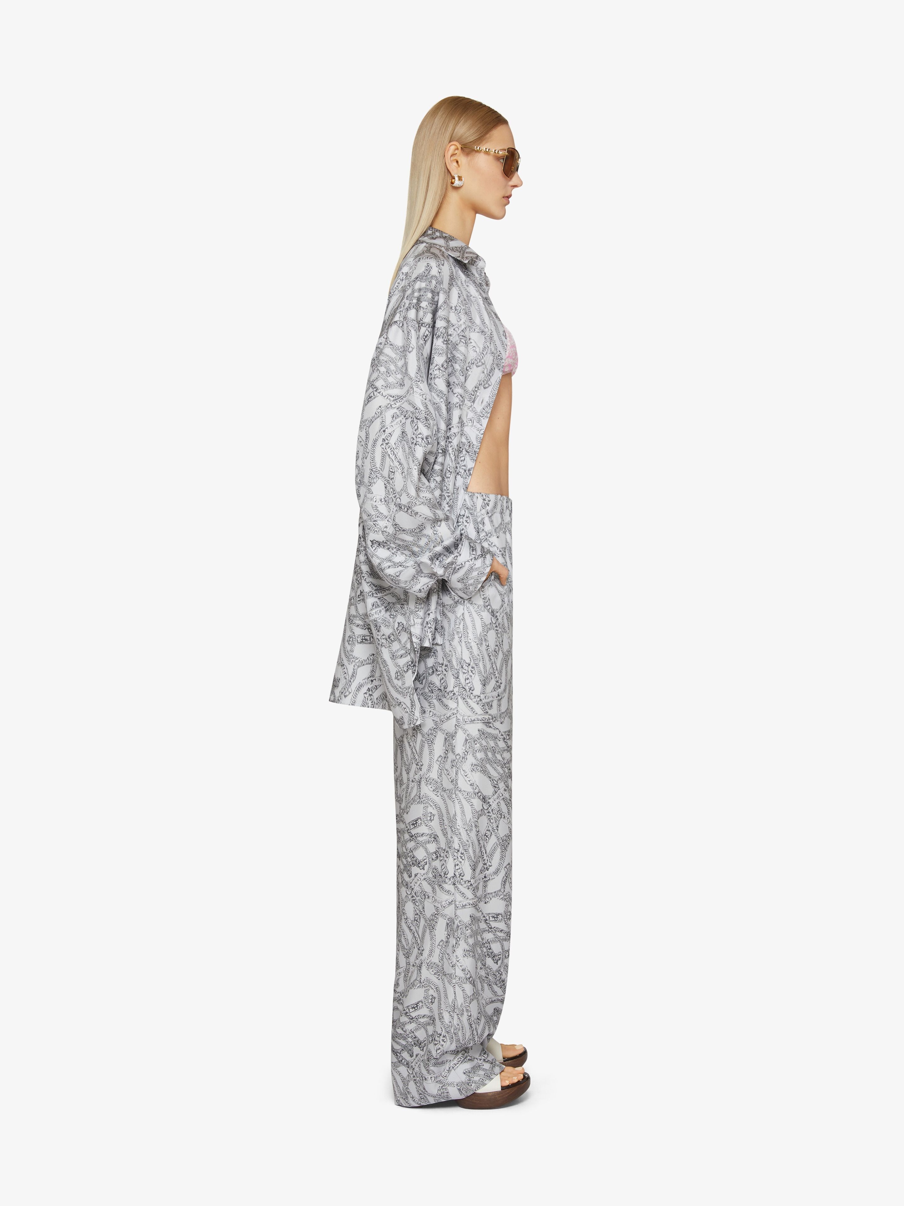 FLUID PANTS IN PRINTED SILK - 3