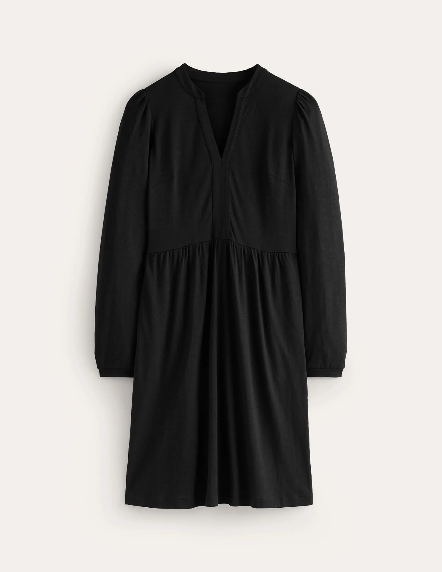 Naomi Relaxed Jersey Dress-Black - 1