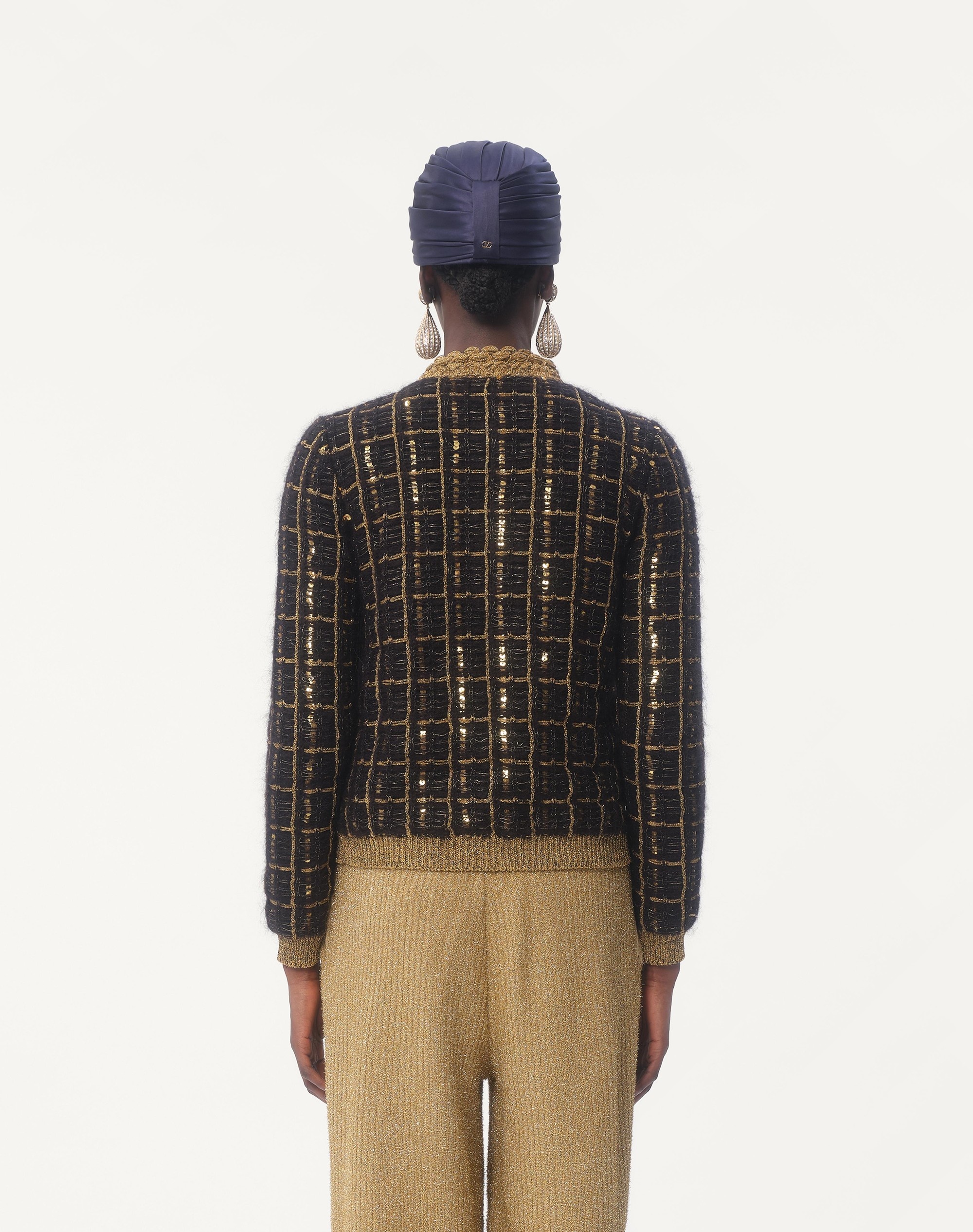MOHAIR AND SEQUIN KNIT JACKET - 8
