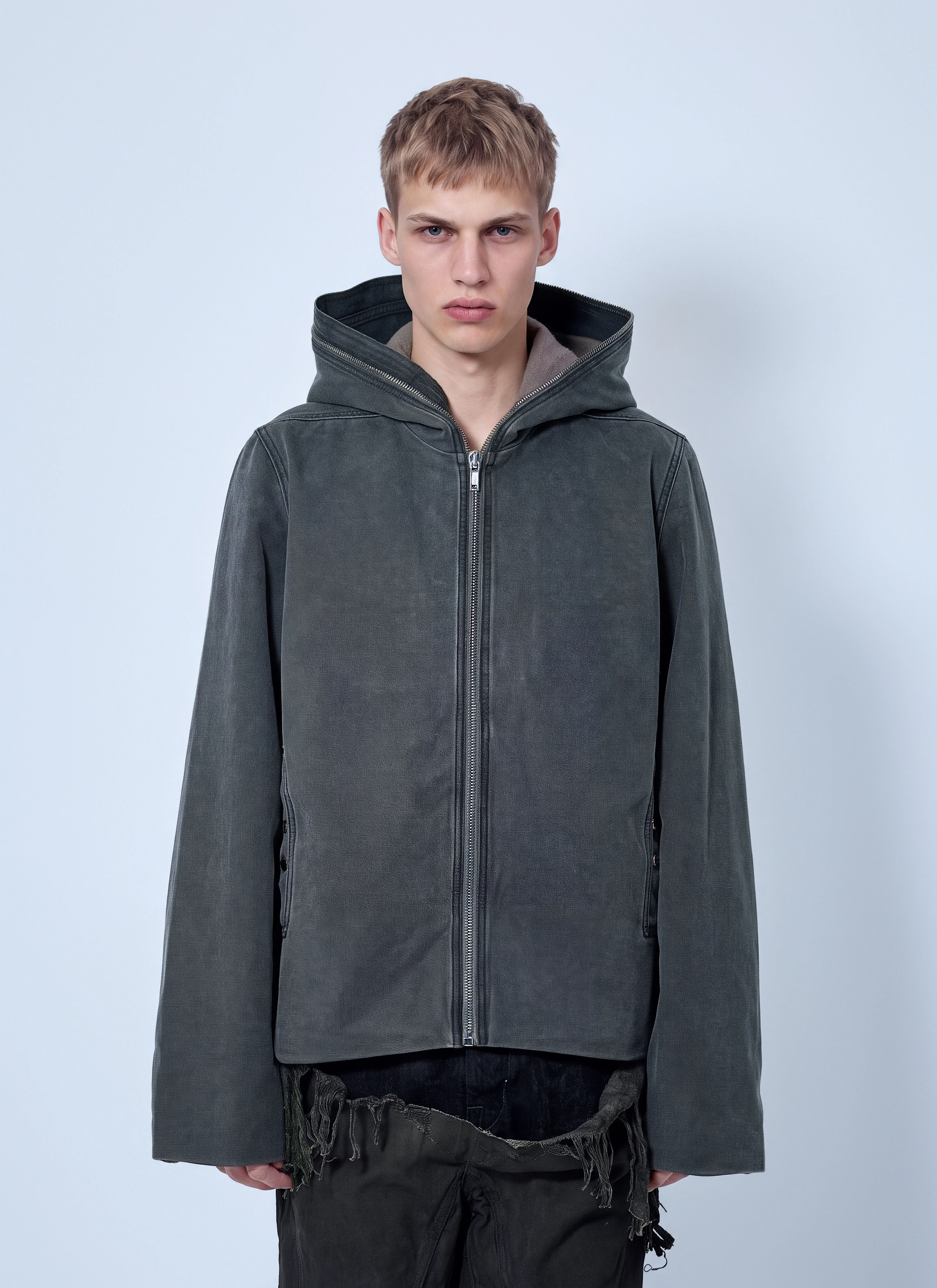Zip-Up Hooded Jacket - 1