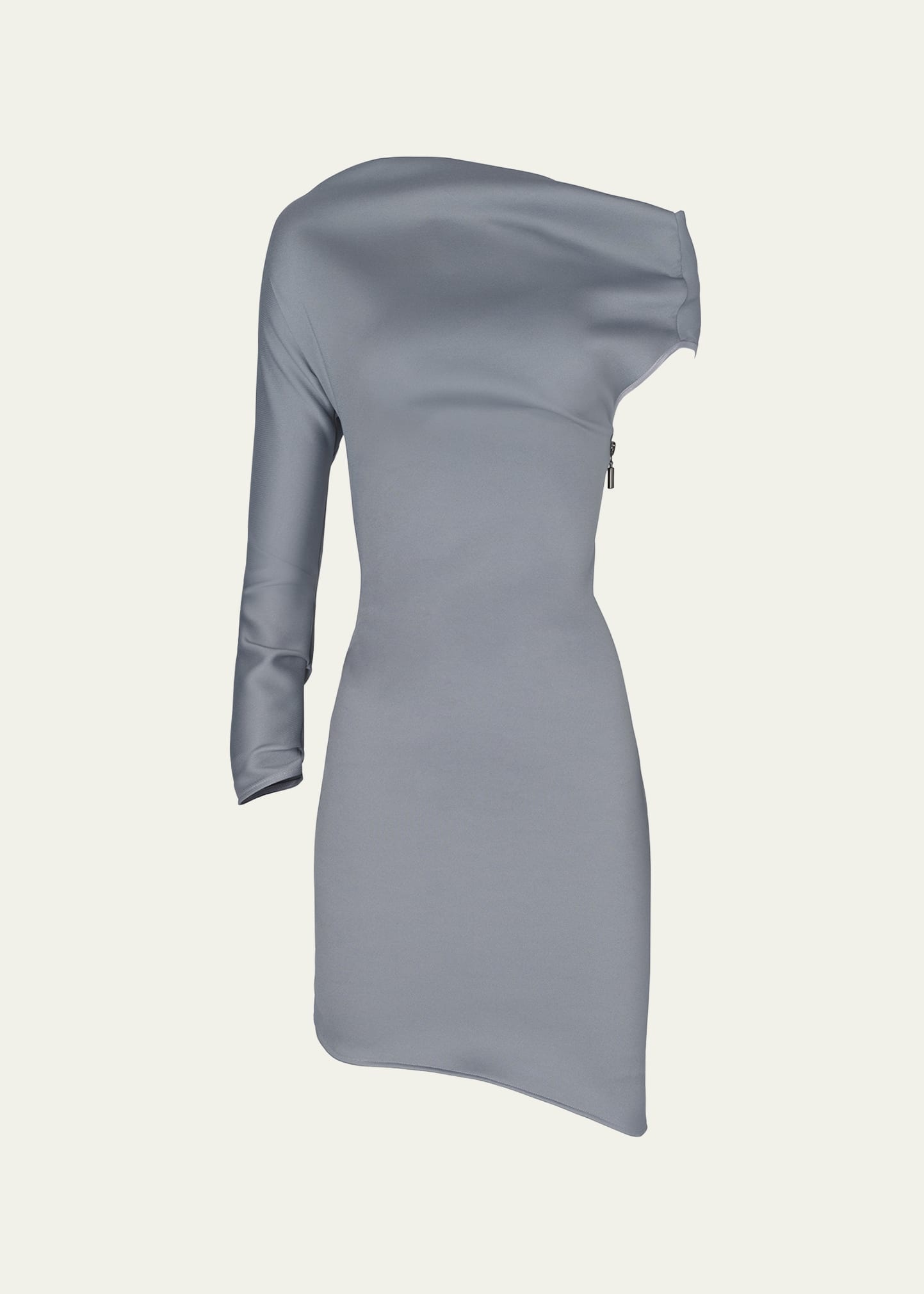 Aroma Draped Asymmetric Mini Dress - 1