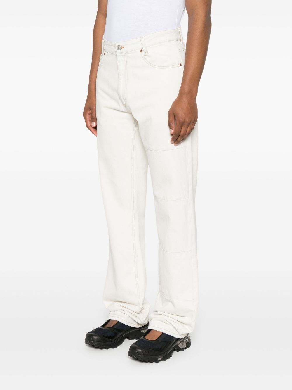 panelled jeans - 3