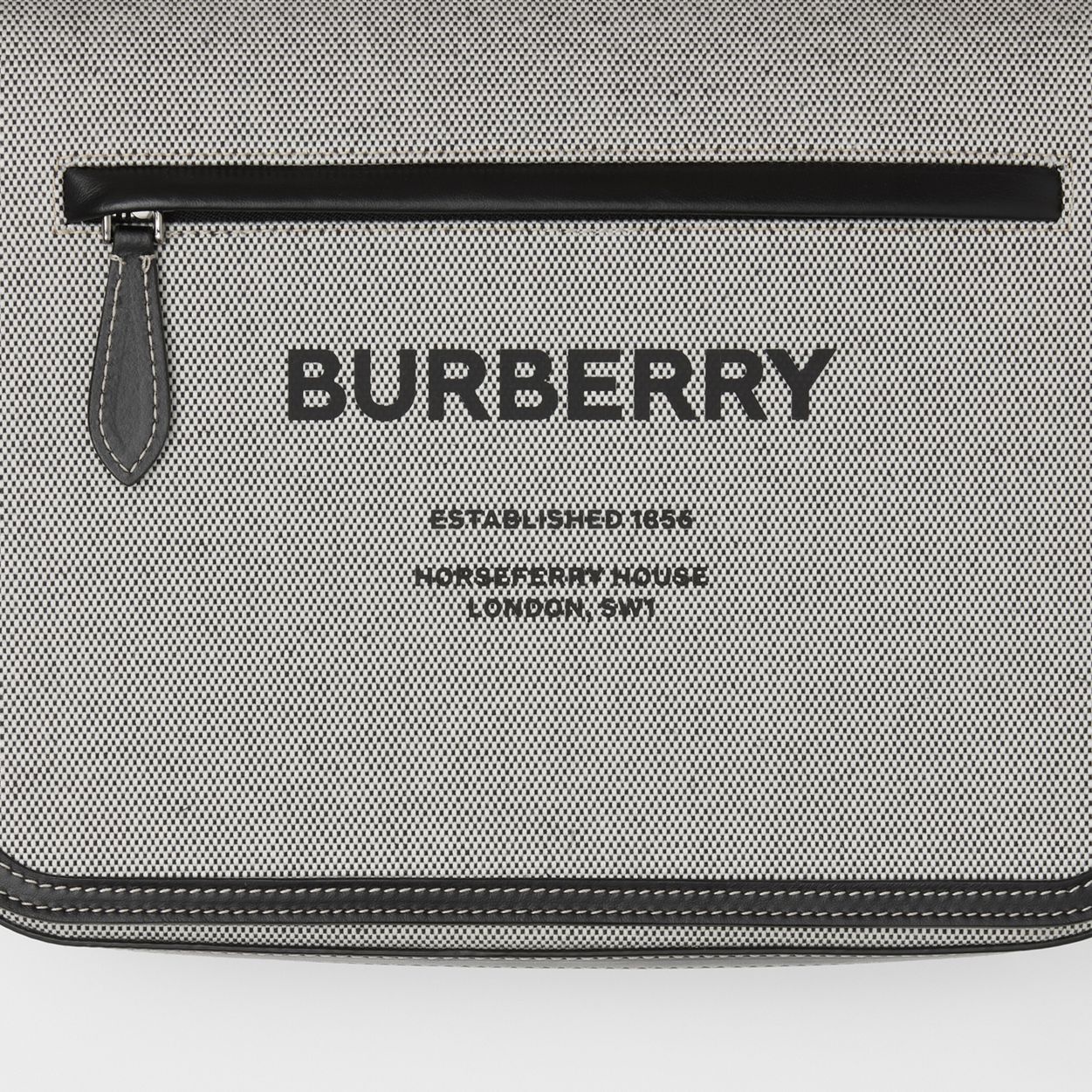 Small Horseferry Print Cotton Canvas Messenger Bag - 2