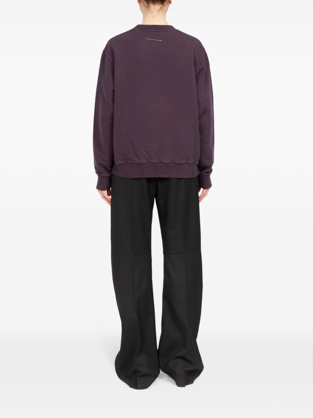 Numbers-print cotton sweatshirt - 4