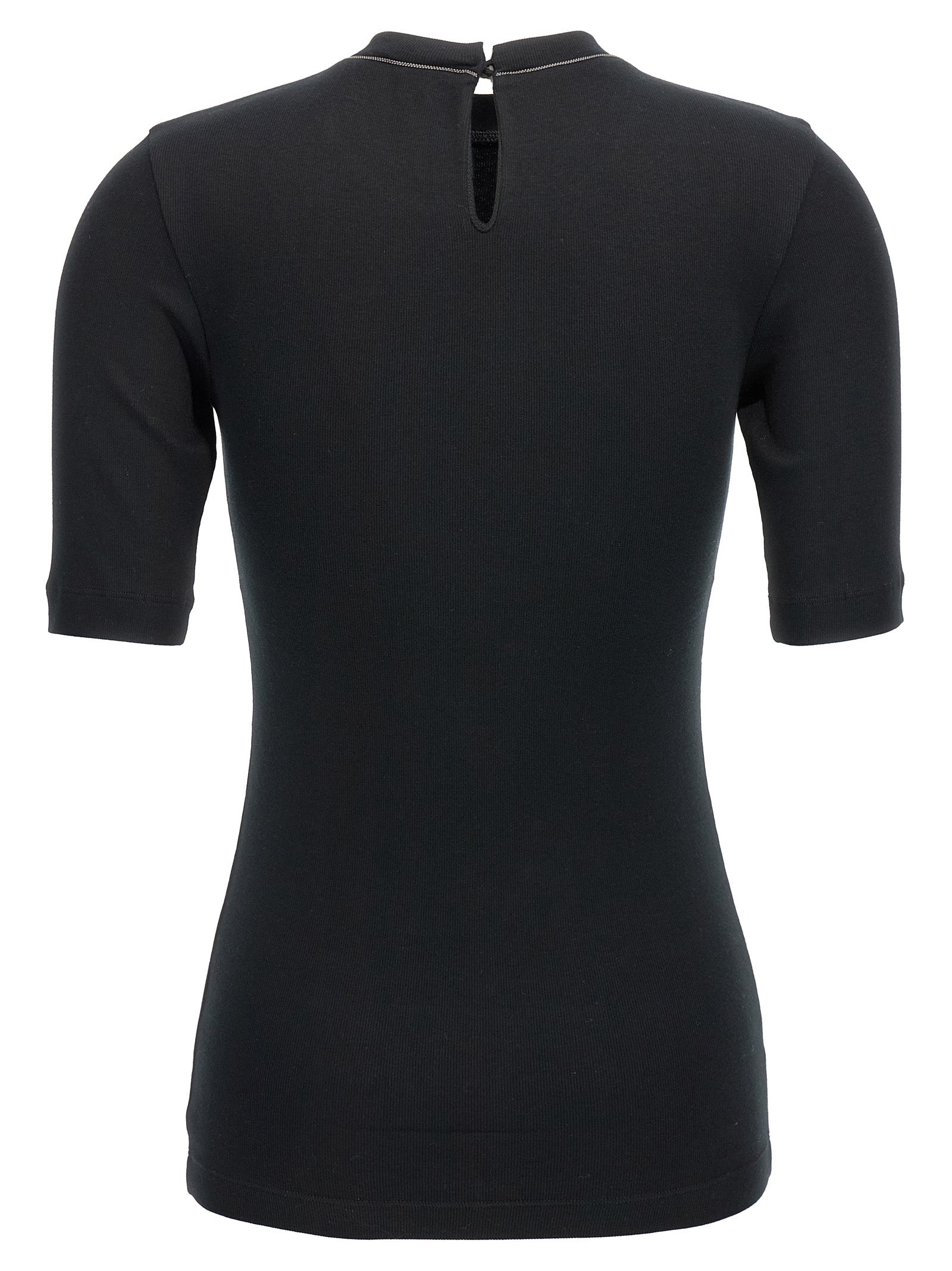 Monile Ribbed T-Shirt Black - 2
