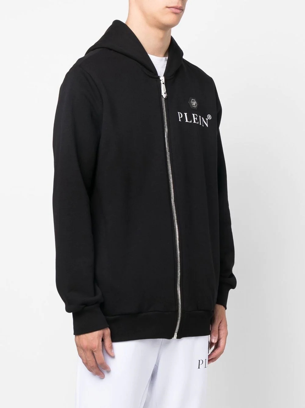 logo-print zip-up hoodie - 3