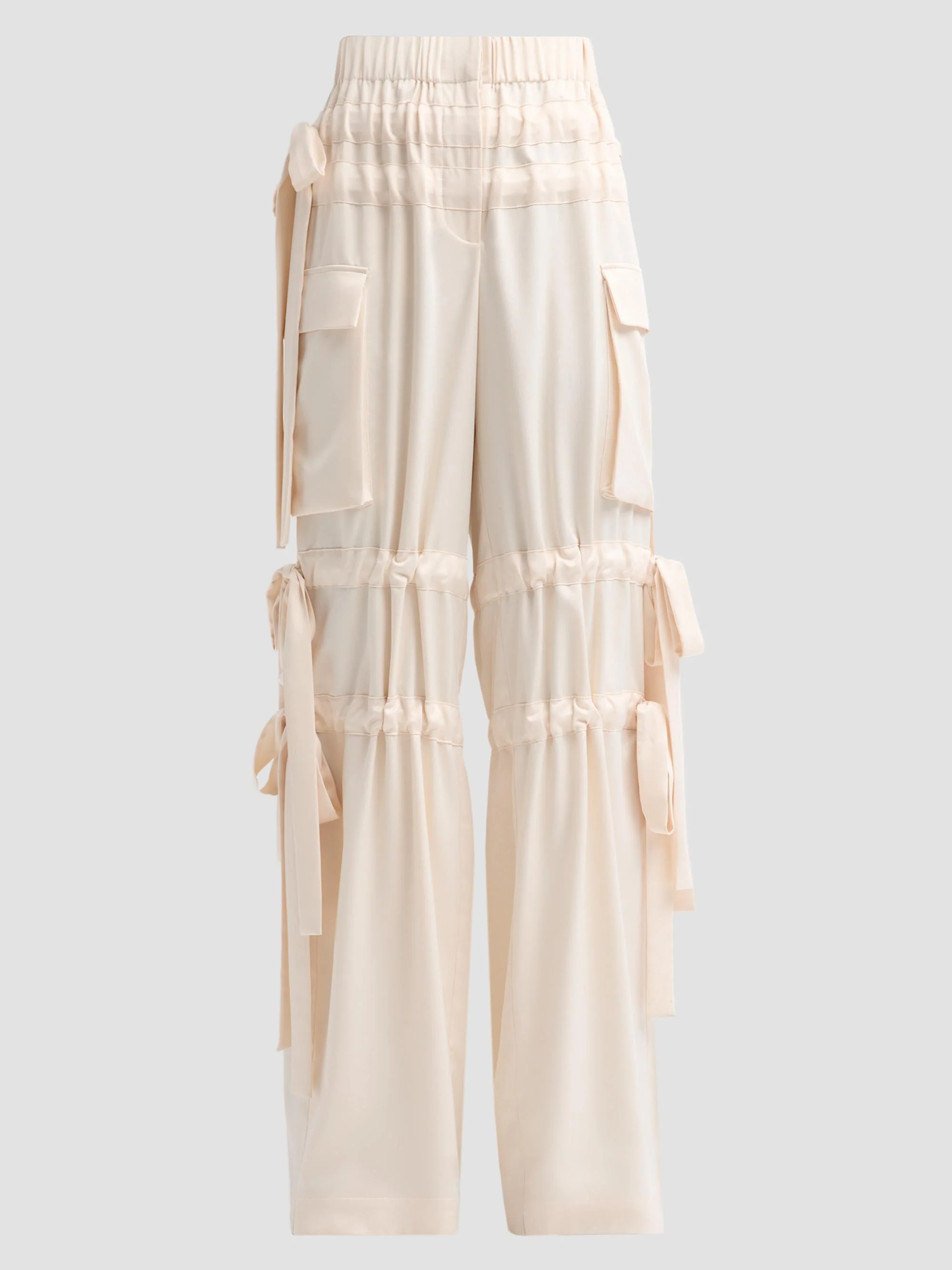 Women's Odin Satin Trousers - Cream - 1
