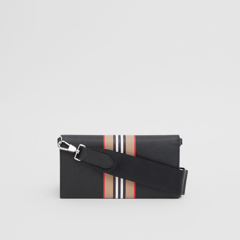 Logo Print Leather Wallet with Detachable Strap 8