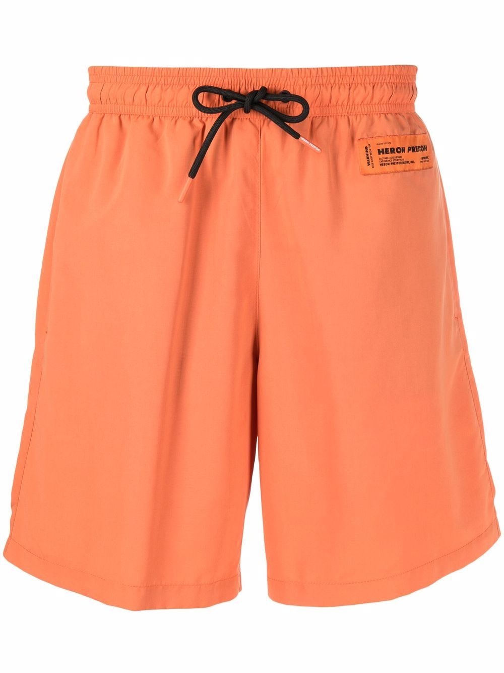 logo-patch swim shorts - 1