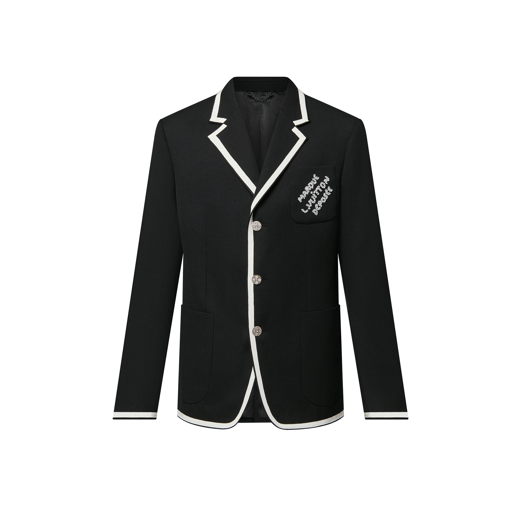 Single-Breasted Wool School Blazer - 1