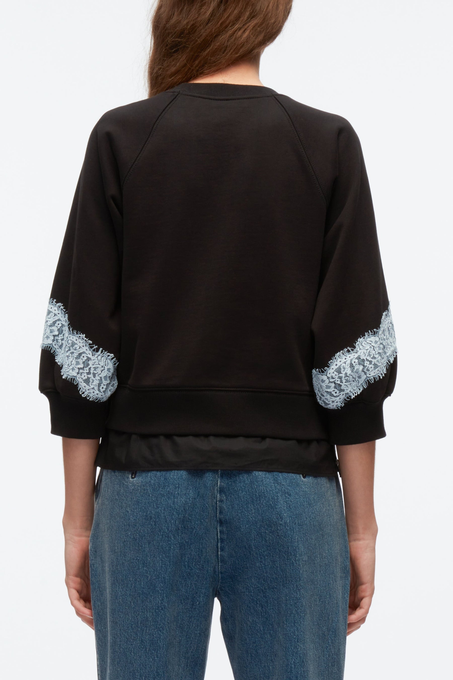 Lantern Sleeve Cotton Sweatshirt - 4