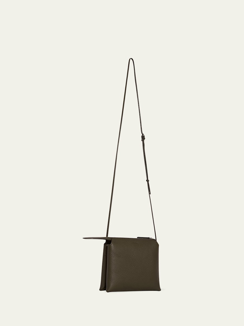 The Row Mini Nu Twin Crossbody Bag in Deer Leather outlook