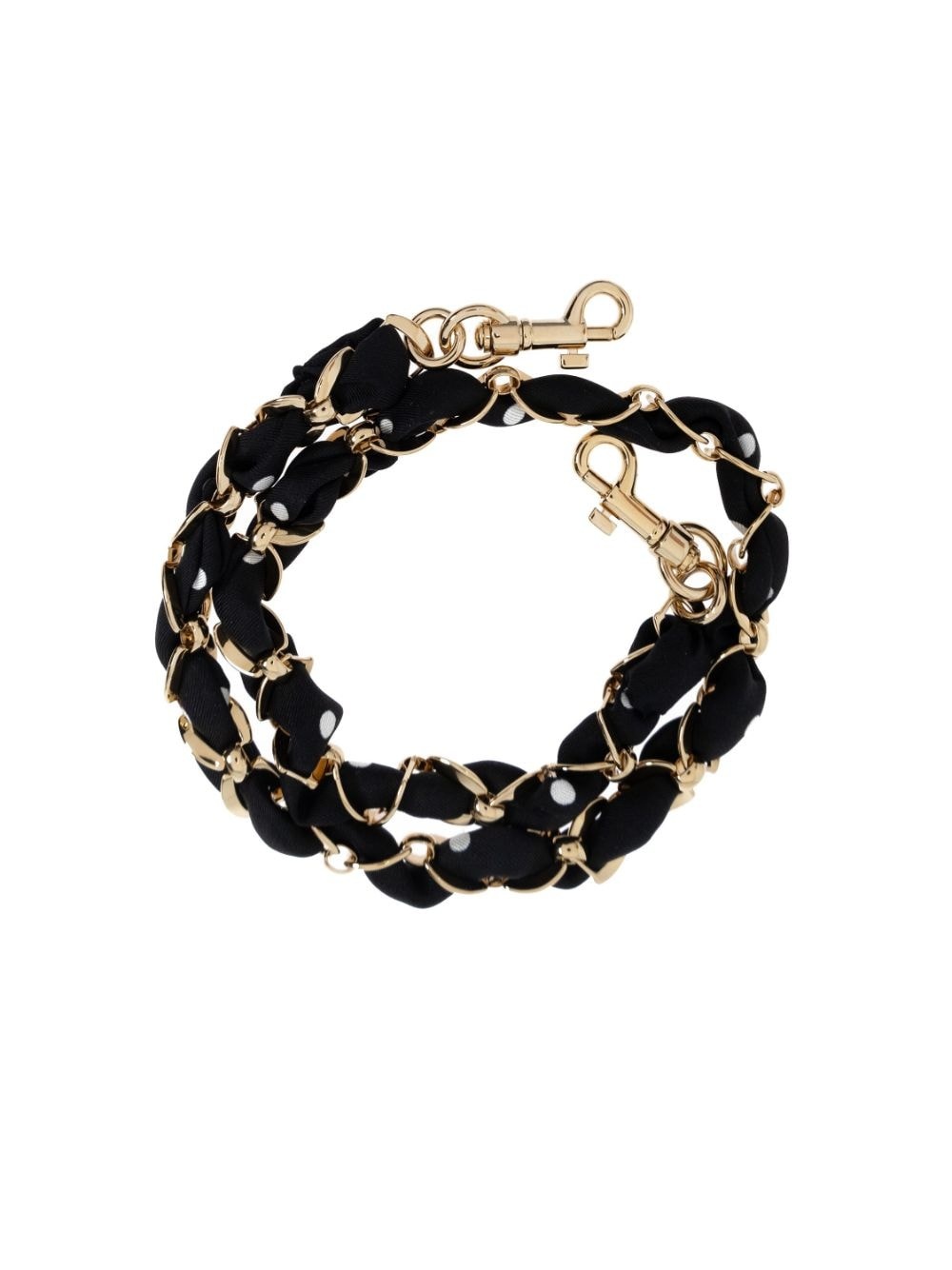 calf leather chain-link bag strap - 3