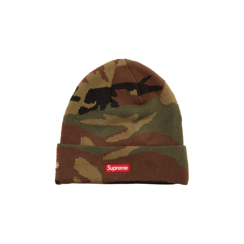 Supreme Supreme x New Era x Swarovski S Logo Beanie 'Woodland Camo' outlook