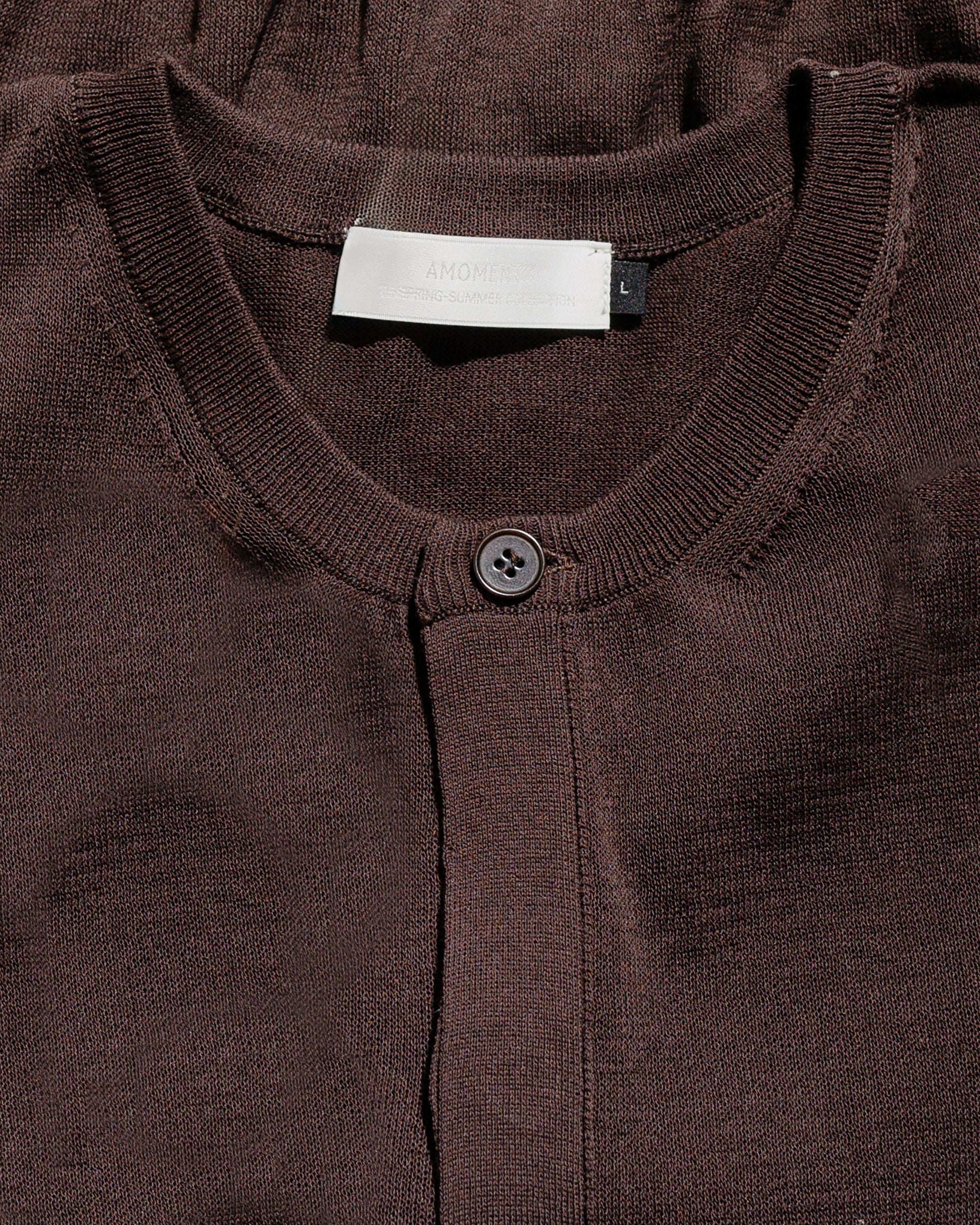 Sheer Round Cardigan Dark Brown - 5