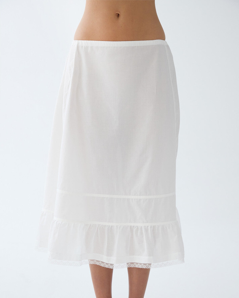 Cou Cou The Petticoat: Cotton Voile White outlook
