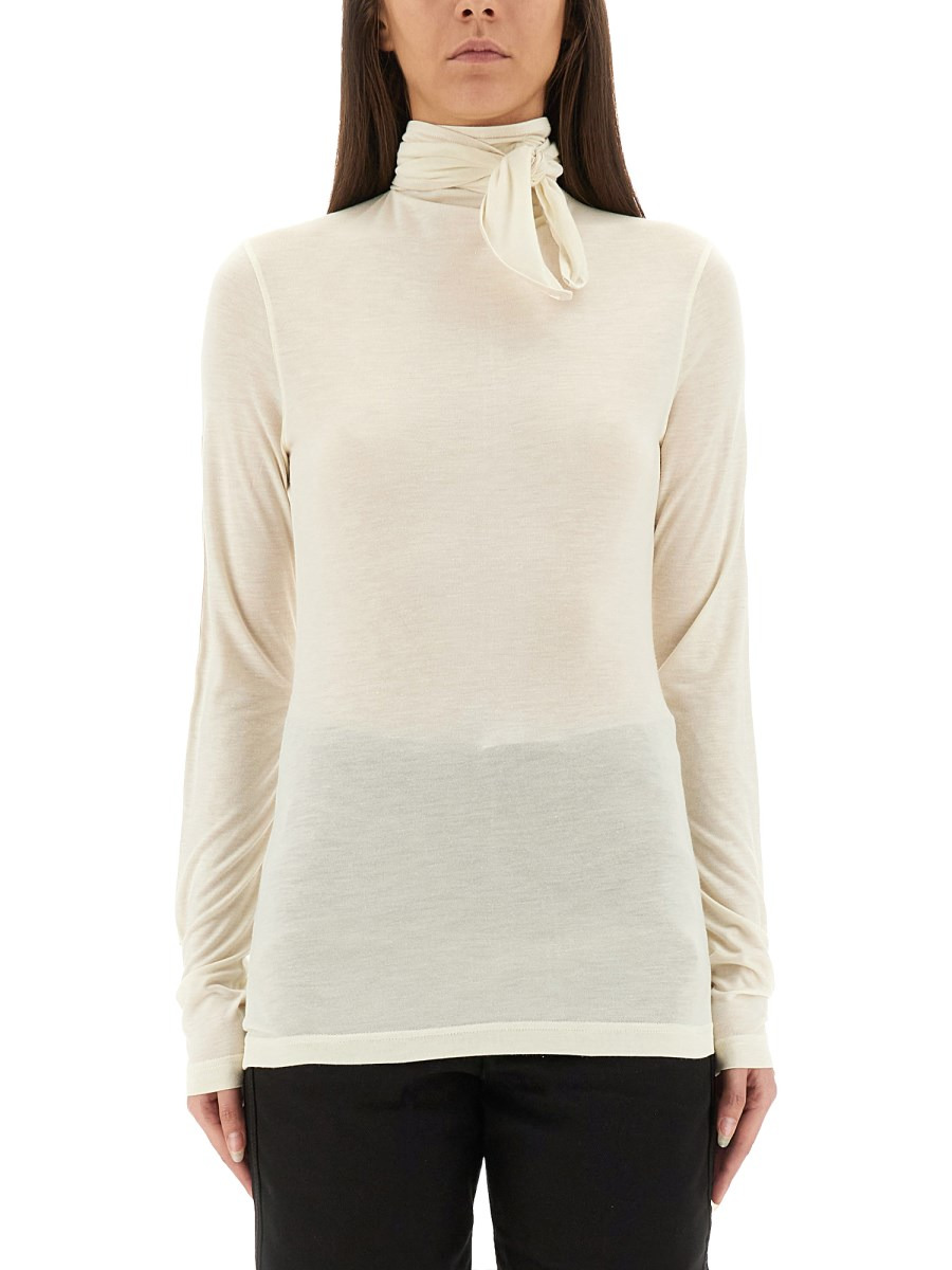 VISCOSE-SILK JERSEY SCARF TOP - 1