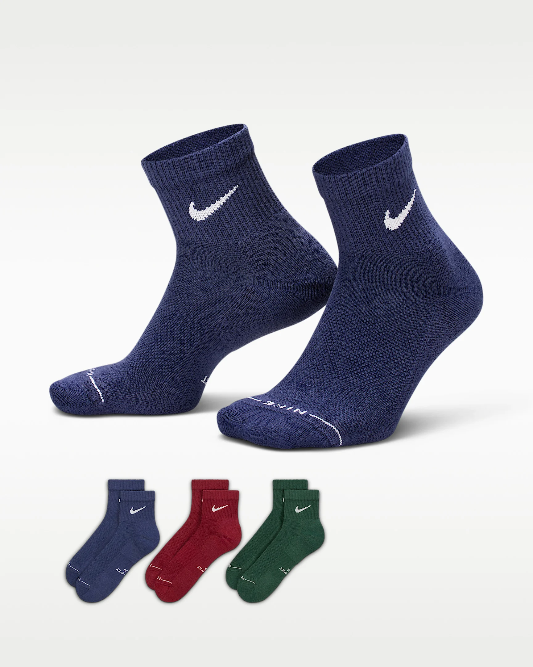 Nike Everyday Elevated Ankle Socks (3 Pairs) - 1