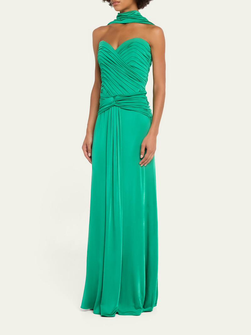 Amanda Sculpted Jersey Column Gown 4