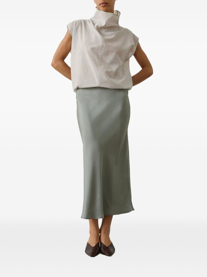 soeur Fever satin-finish midi skirt outlook