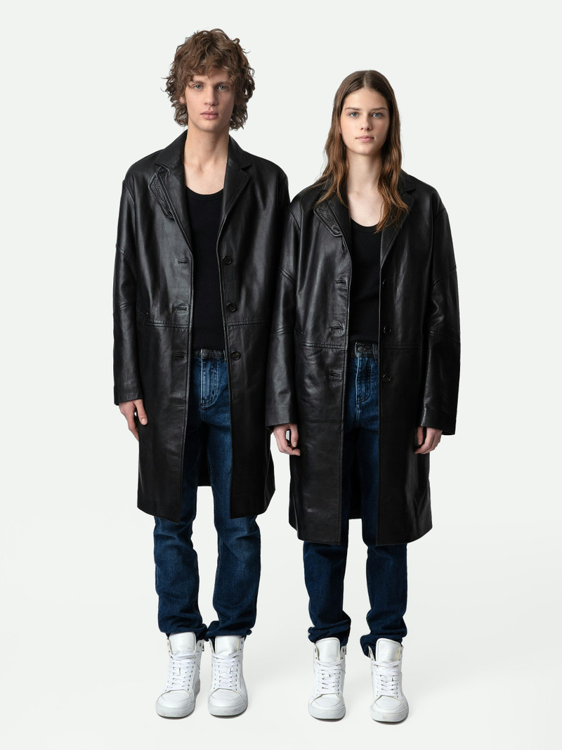 Zadig & Voltaire Macari Leather Coat outlook