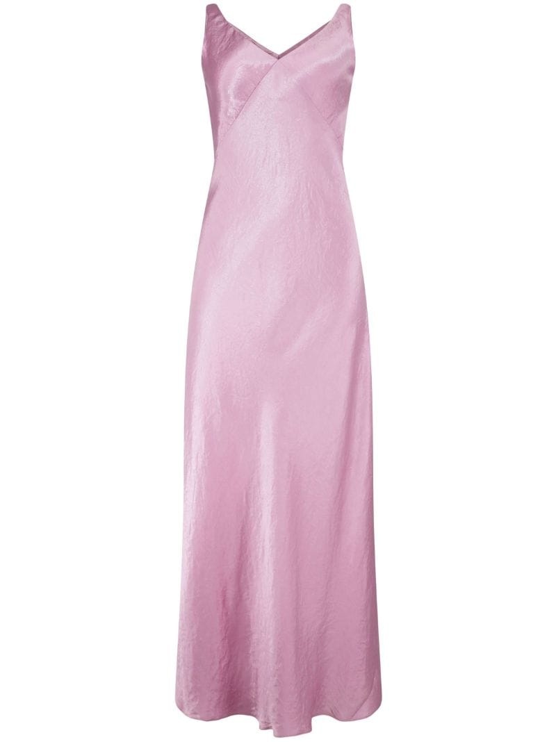 V-neck sleeveless slip dress - 1