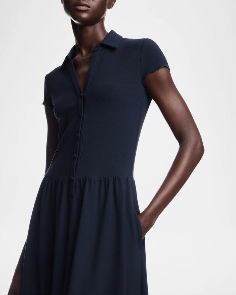 Drop-Waist Midi Polo Dress 4