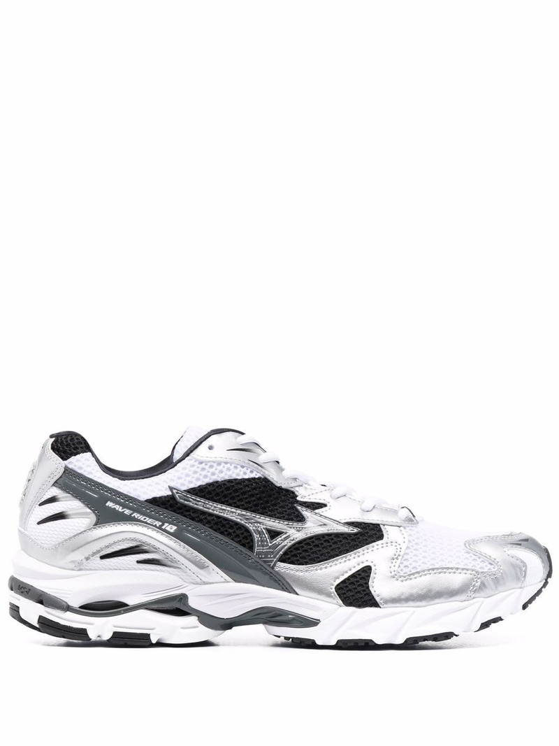 panelled lace-up trainers 1