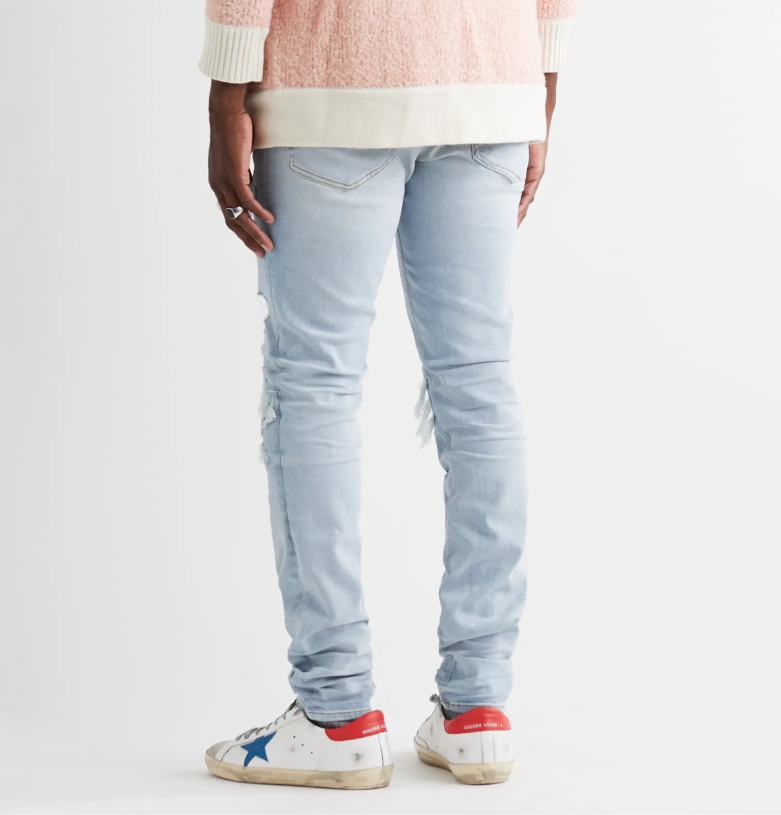 Distressed Stretch-Denim Jeans - 4