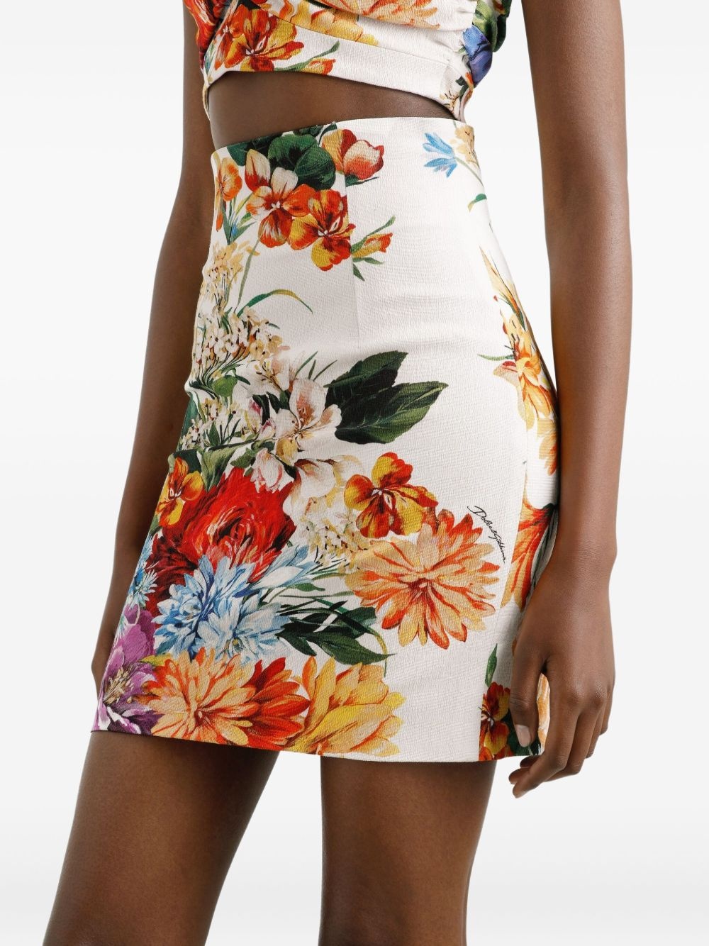 floral-print mini dress - 4