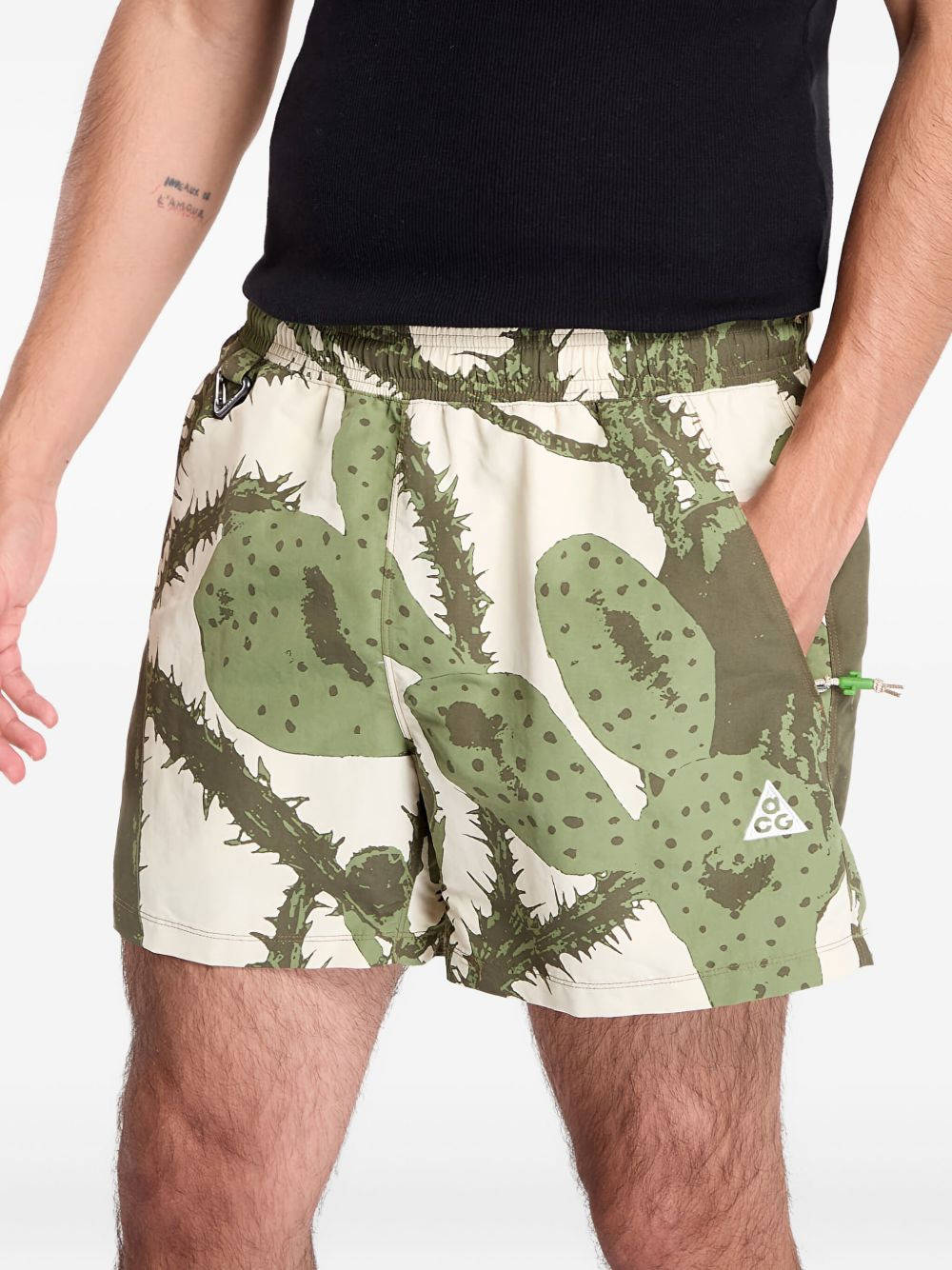 cactus-print shorts - 4
