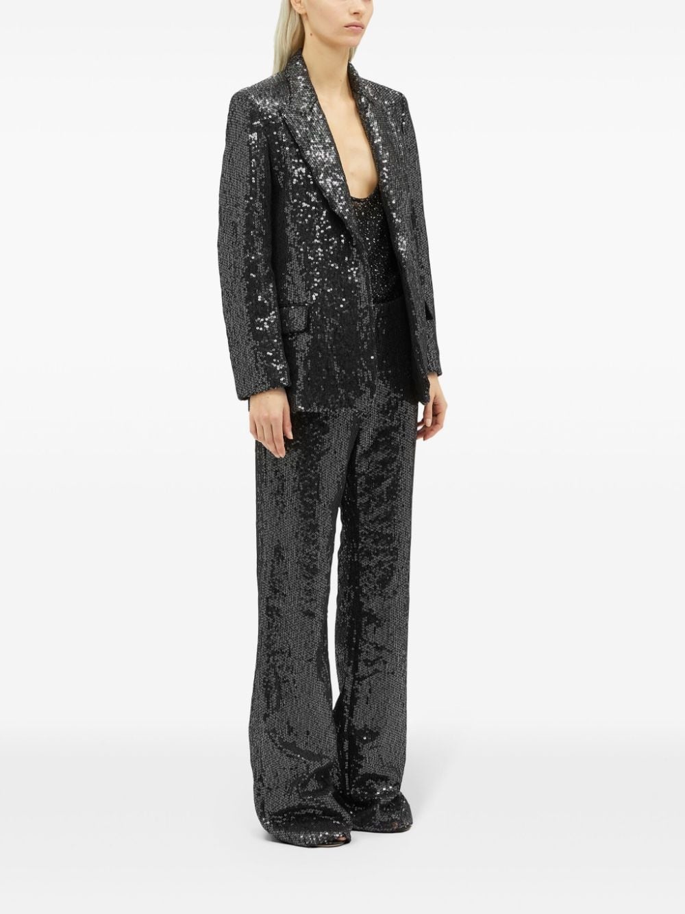 sequin-embellished trousers - 2