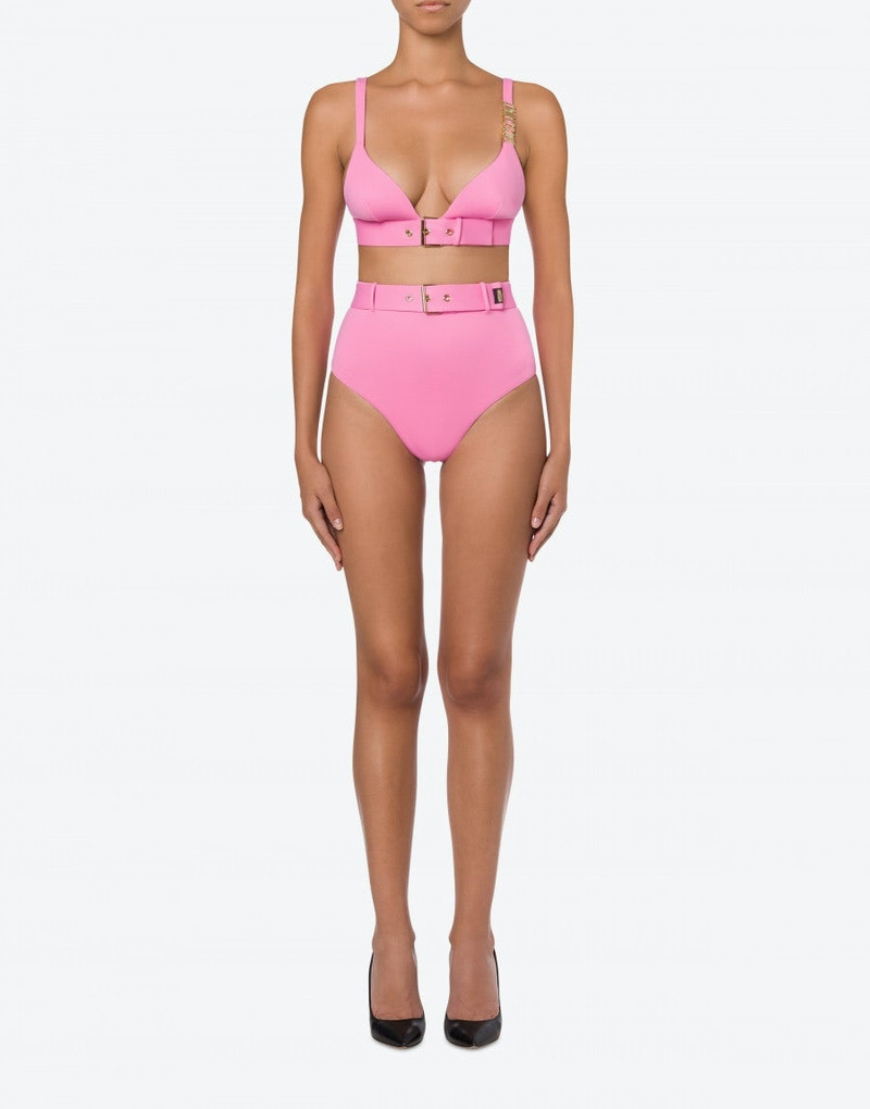Moschino HIGH-WAISTED BEACH BRIEFS WITH BELT outlook