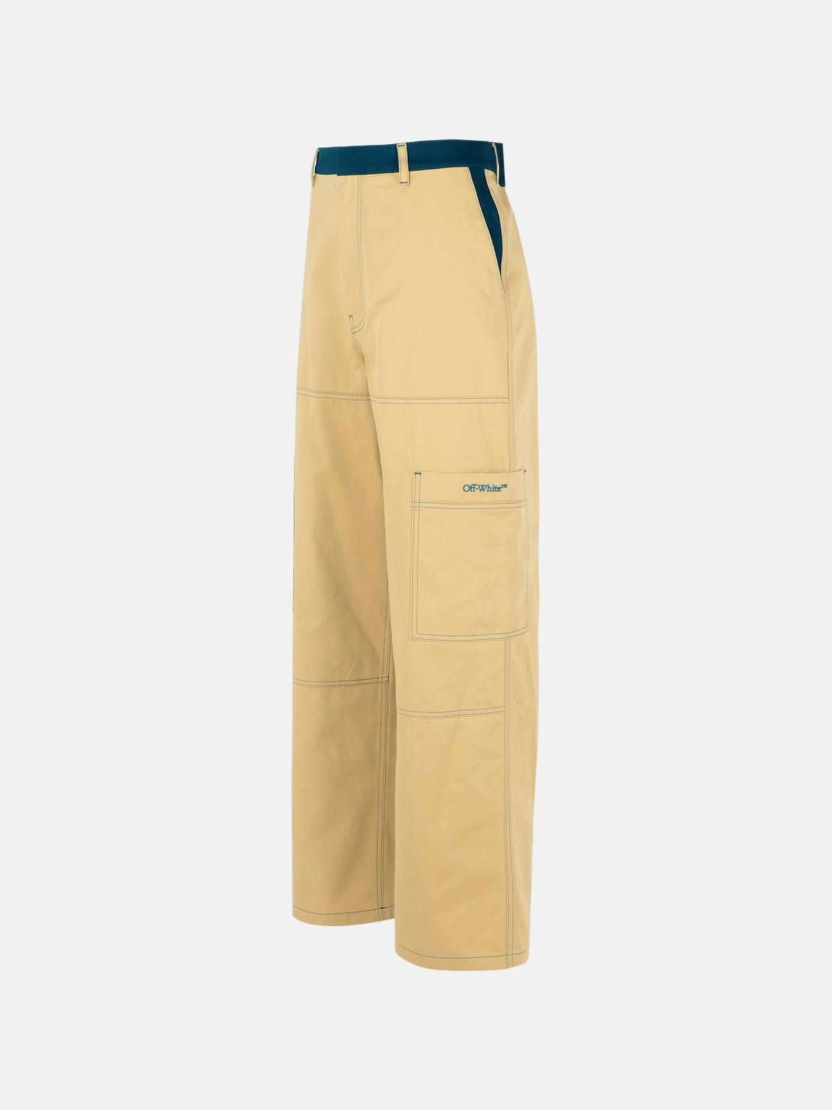 'CARGO' BEIGE COTTON PANTS - 2