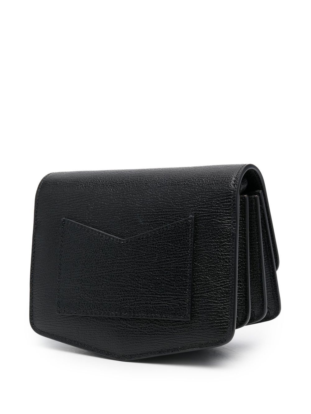 textured leather shoulder bag - 3