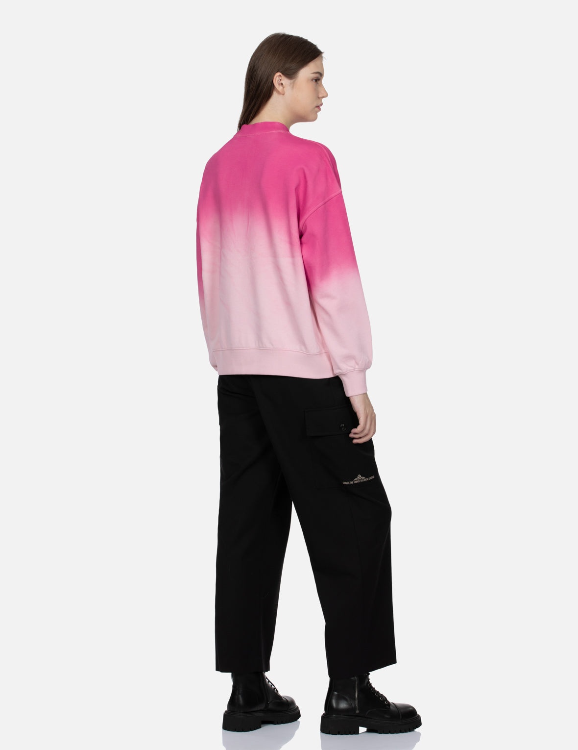 Hand Spray Effect Oversized Sweatshirt - 4