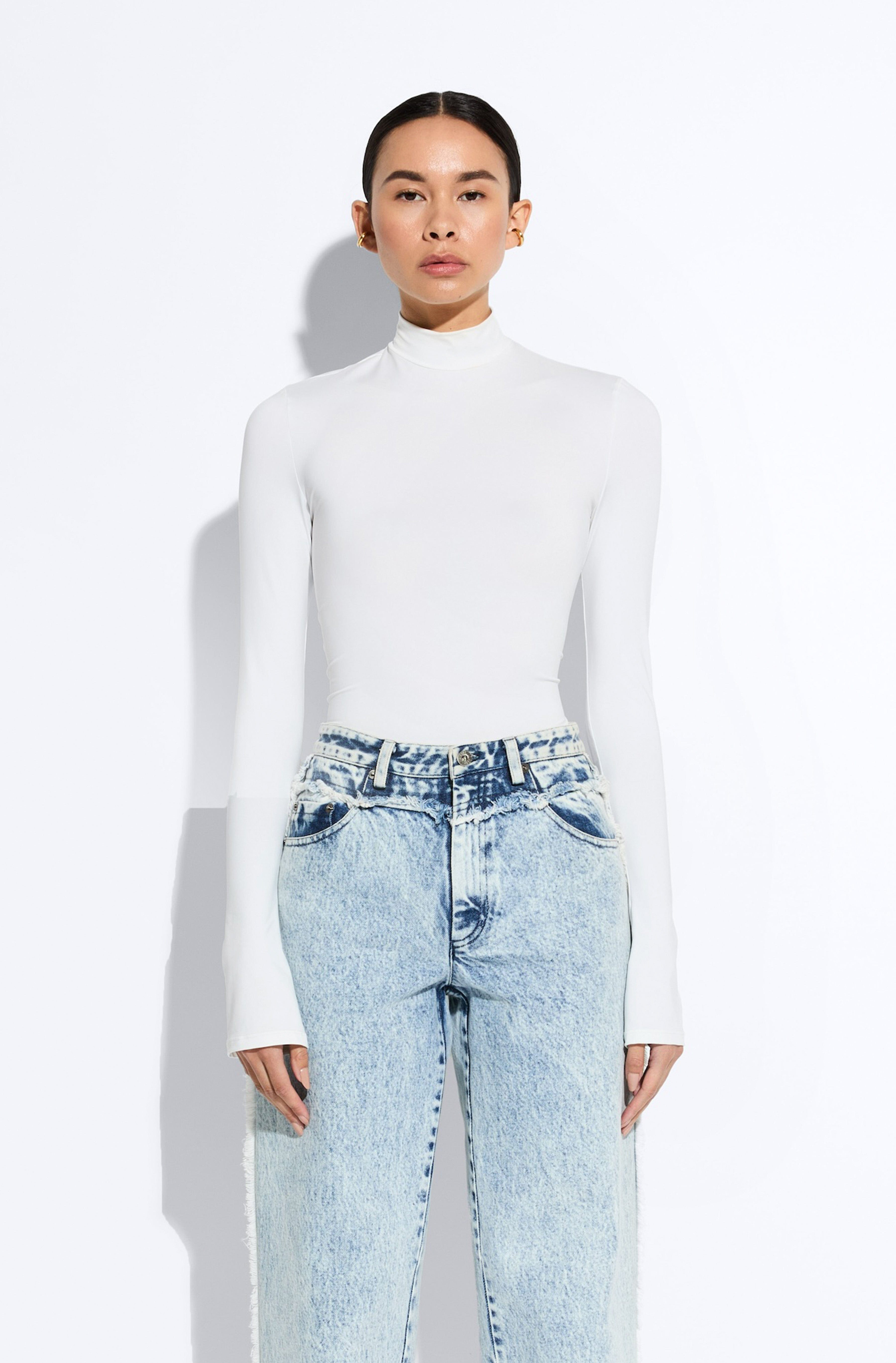 Compact Jersey Mock Neck Bodysuit - 2