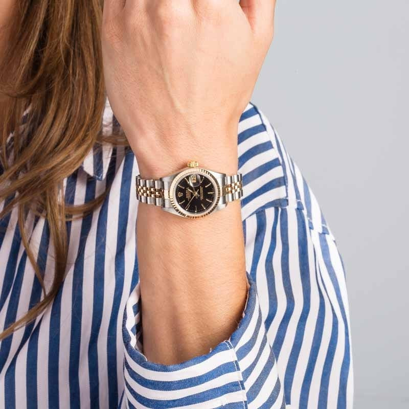 Lady Rolex Datejust 79173 Black Dial - 5