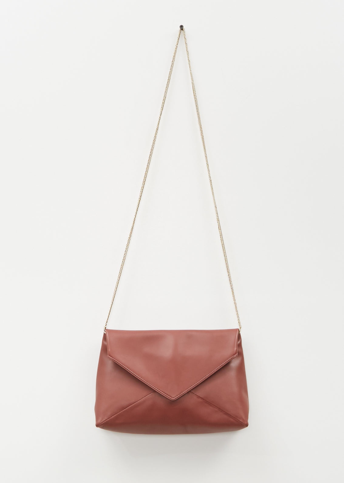 Envelope Leather Bag — Rust - 2